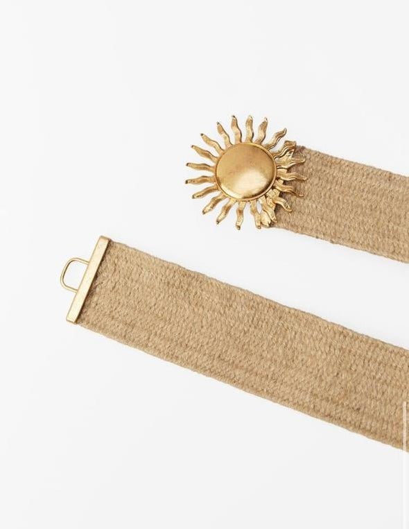 Sunburst woven belt