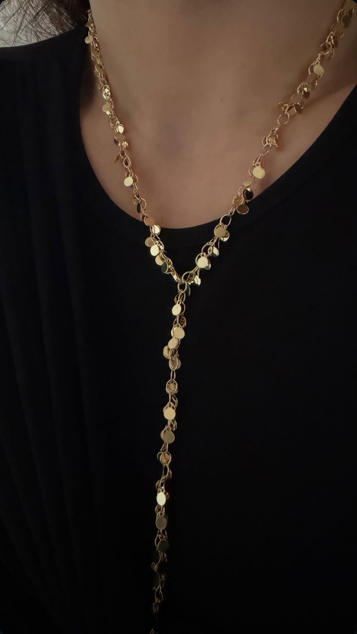 Disc Lariat necklace