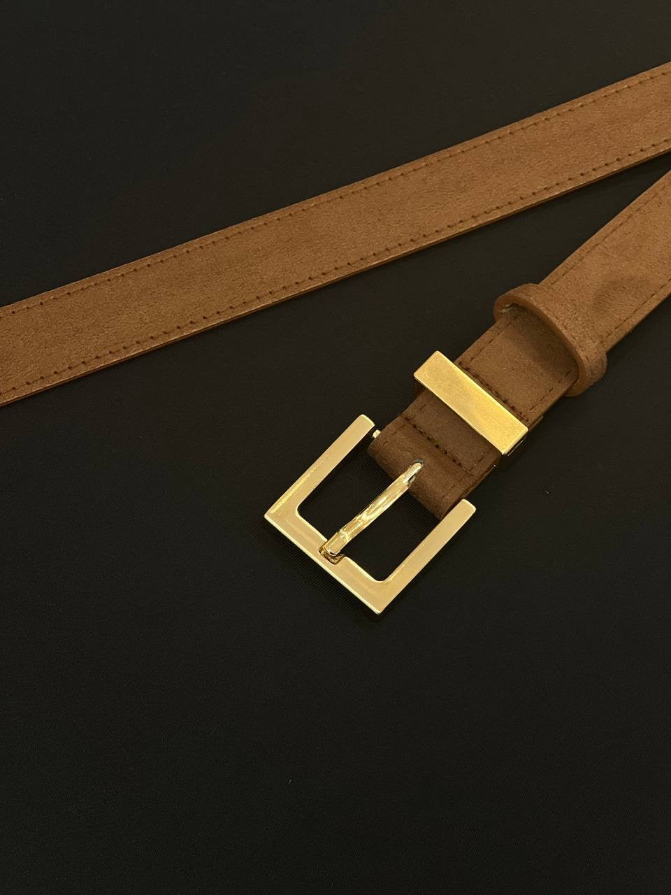 Suede belt