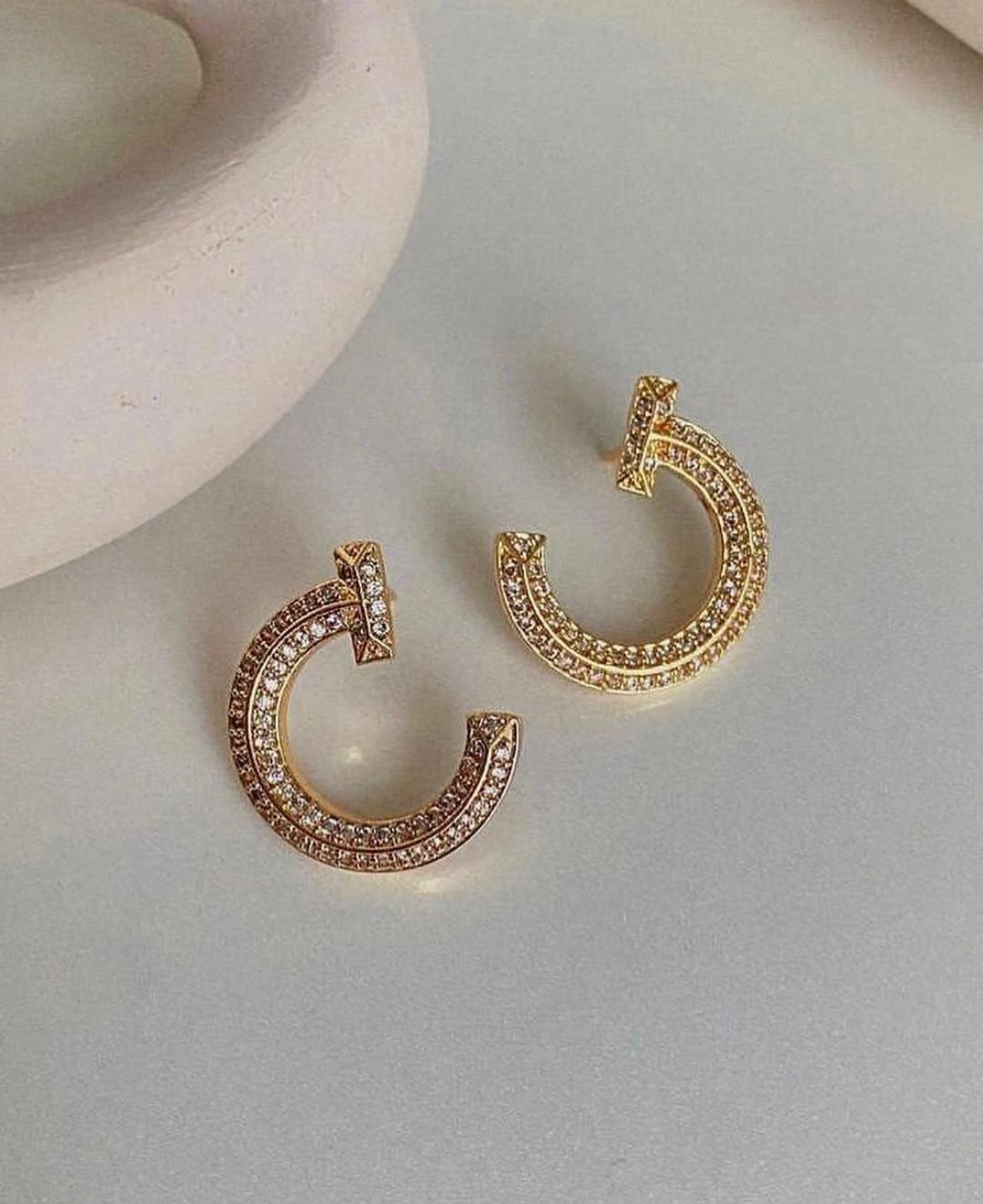 T1 open hoop earrings