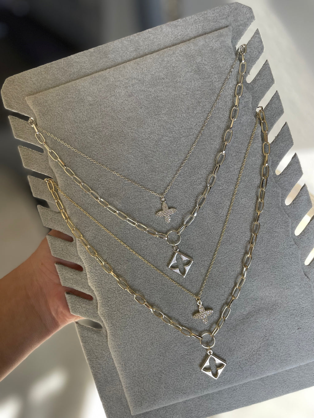 Layered harmony chain pendant