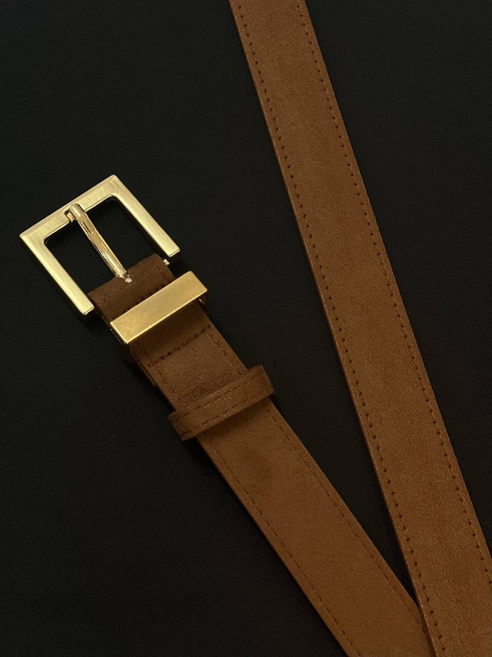 Suede belt