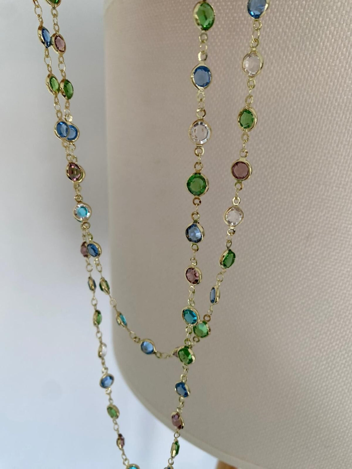 Multicolor gelato gems necklace