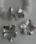 Silver flower earrings
