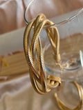 Triple snake bone chain bracelet