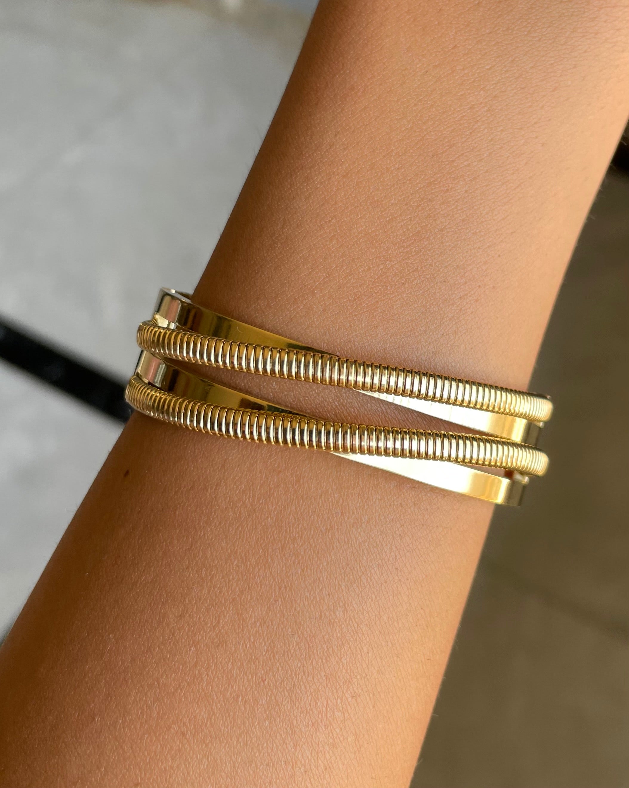 Wire-wrapped bangle