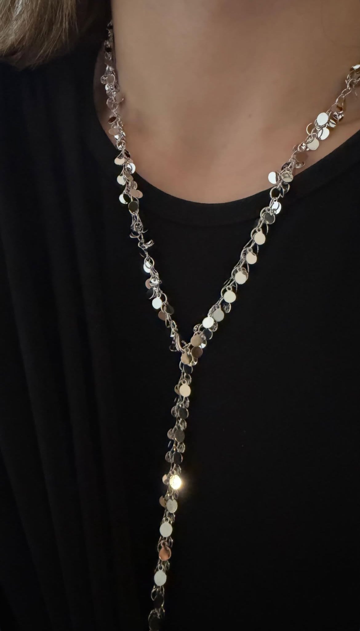Disc Lariat necklace