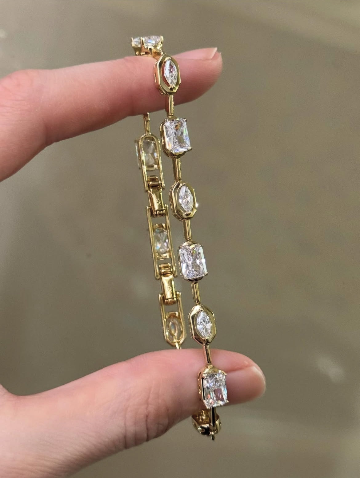Duo Cut stone bracelet