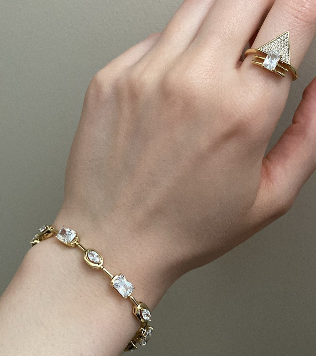 Duo Cut stone bracelet