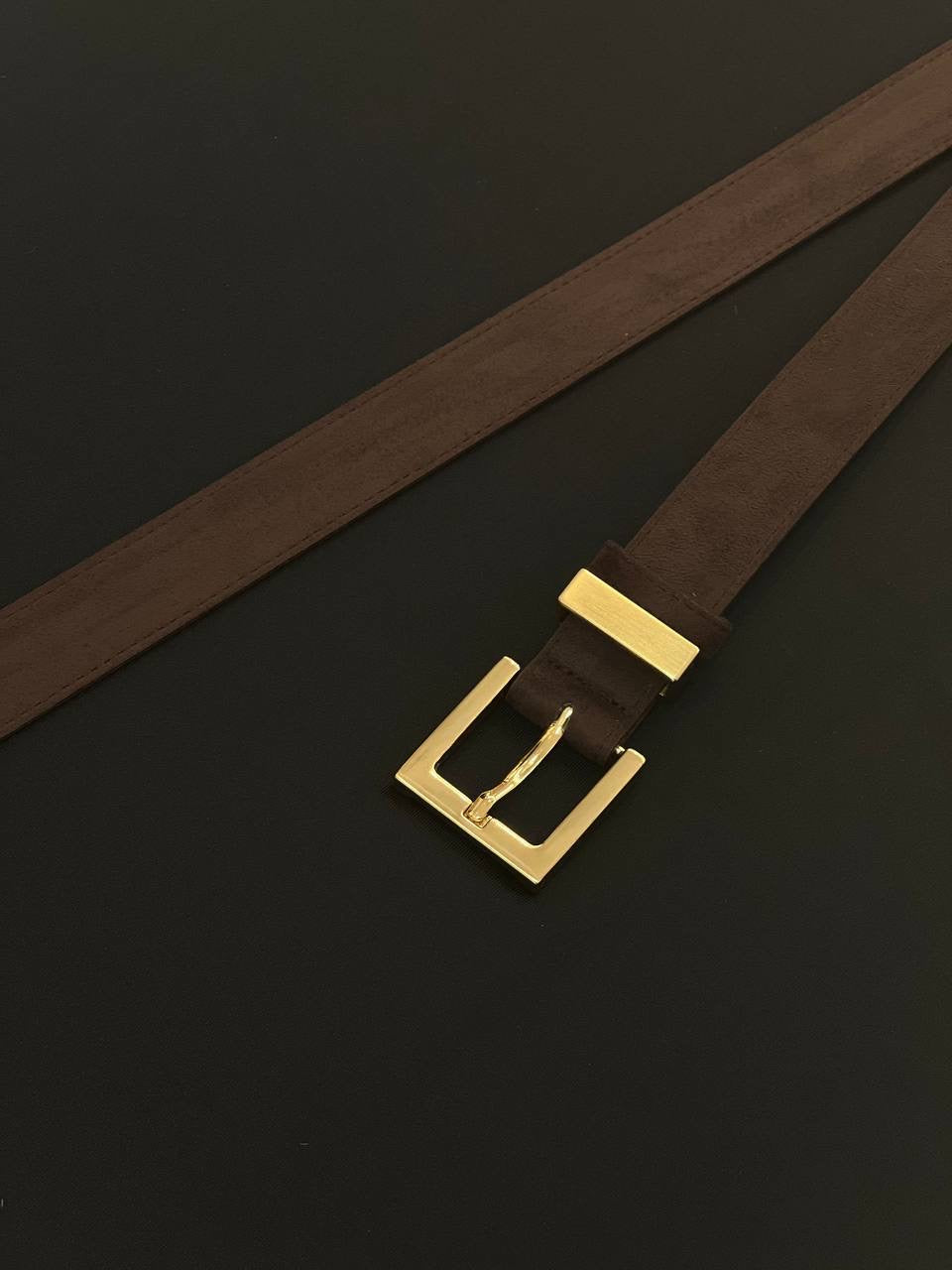 Suede belt