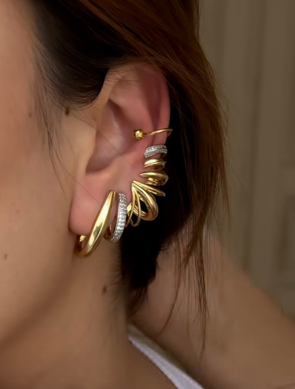 Statement Ear climber earring