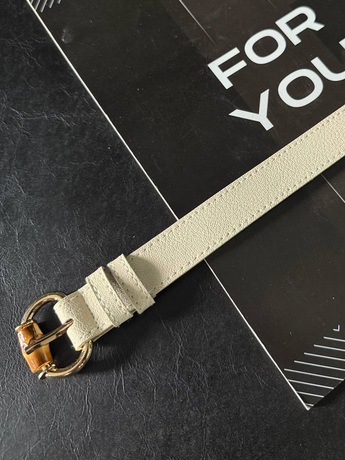 Belt with bamboo detail buckle