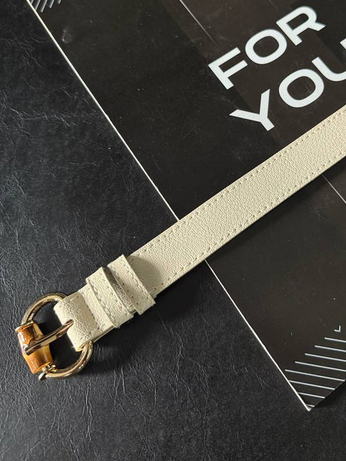 Belt with bamboo detail buckle