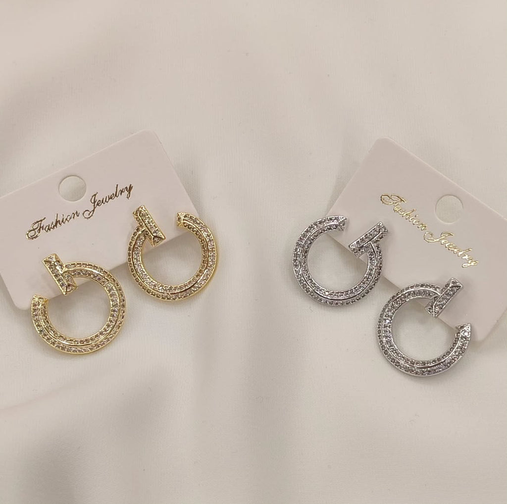 T1 open hoop earrings