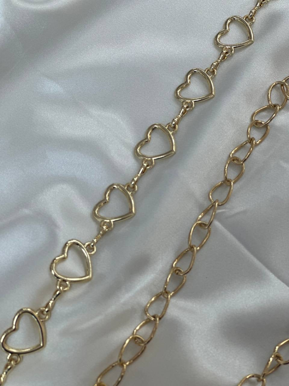 Hearts chain belt