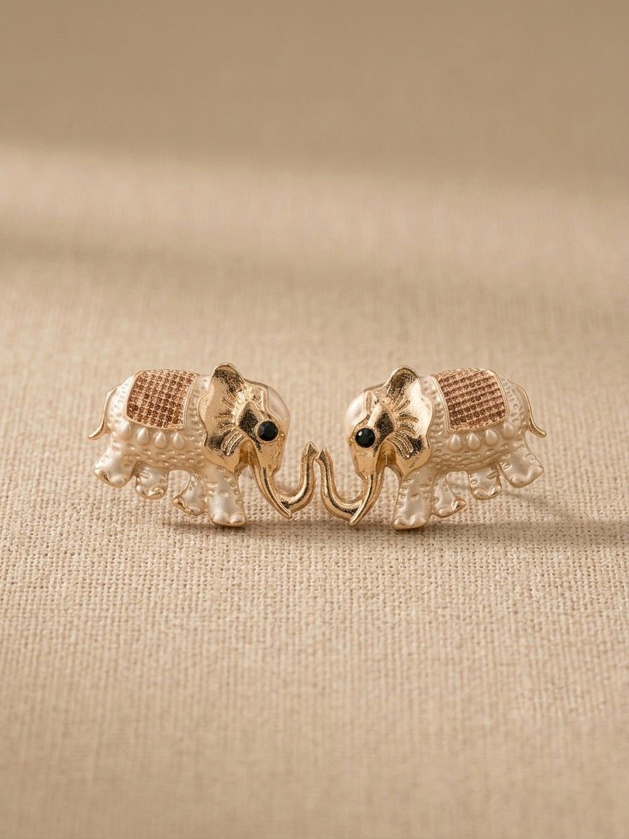 Elephant stud earrings
