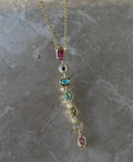 Multicolor stone necklace
