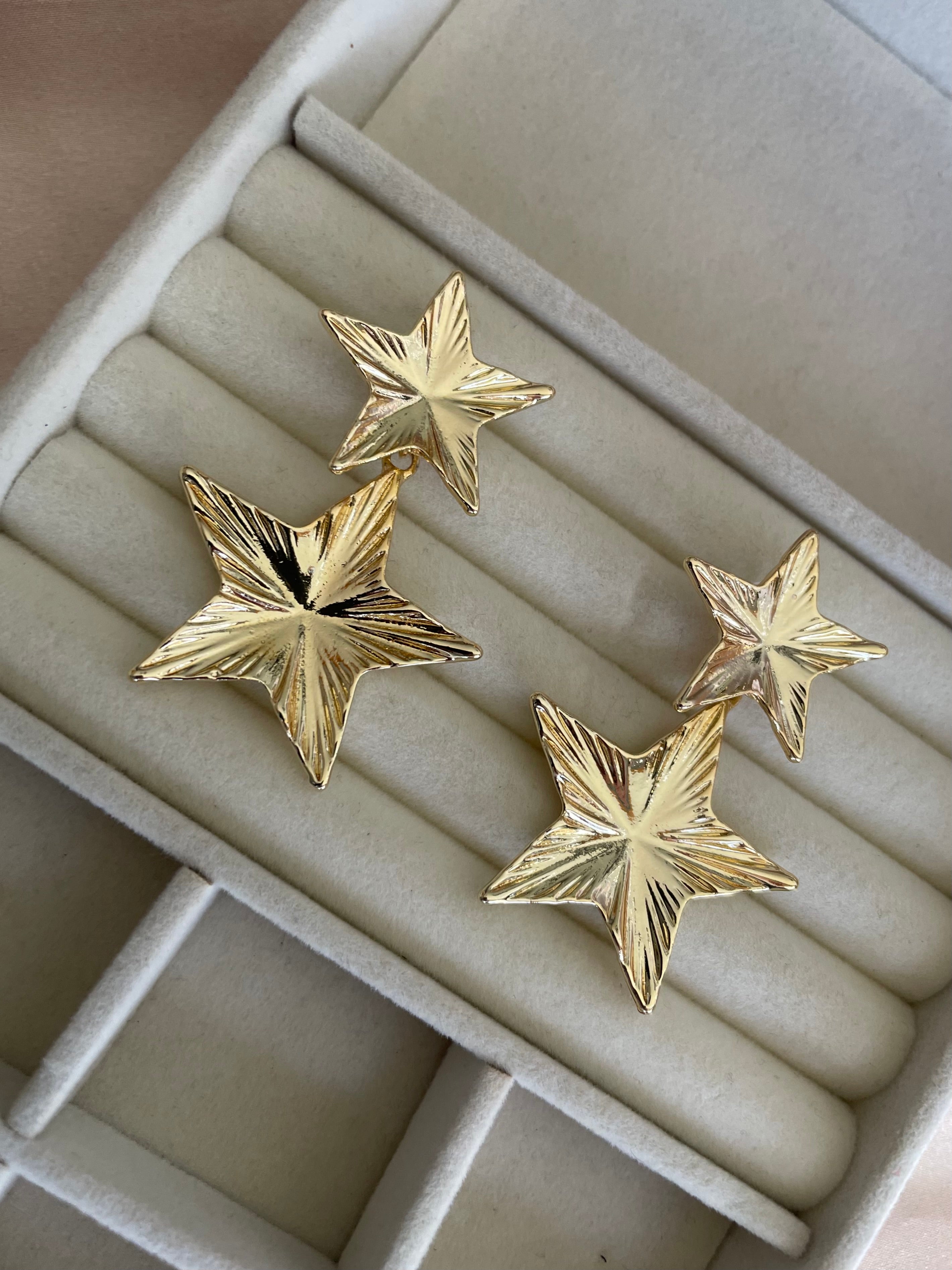 Twin star earrings