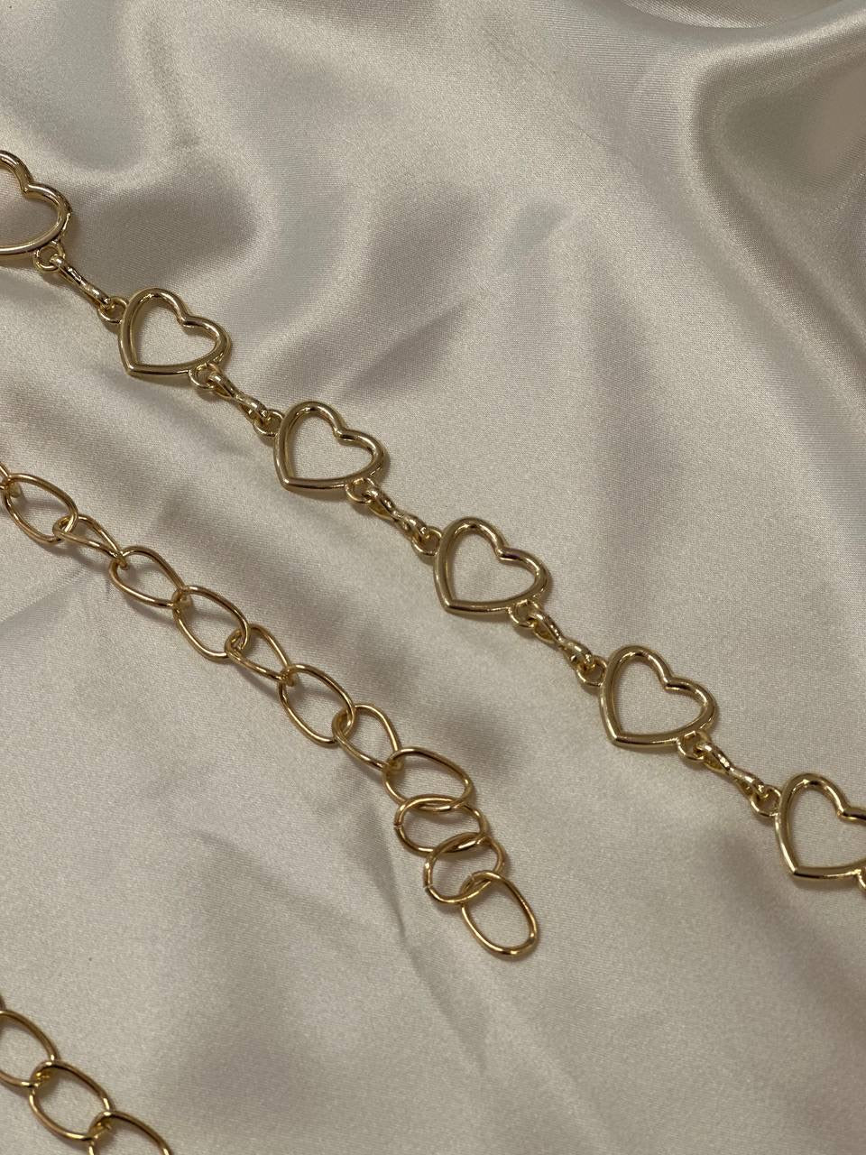 Hearts chain belt