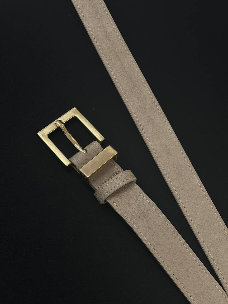 Suede belt