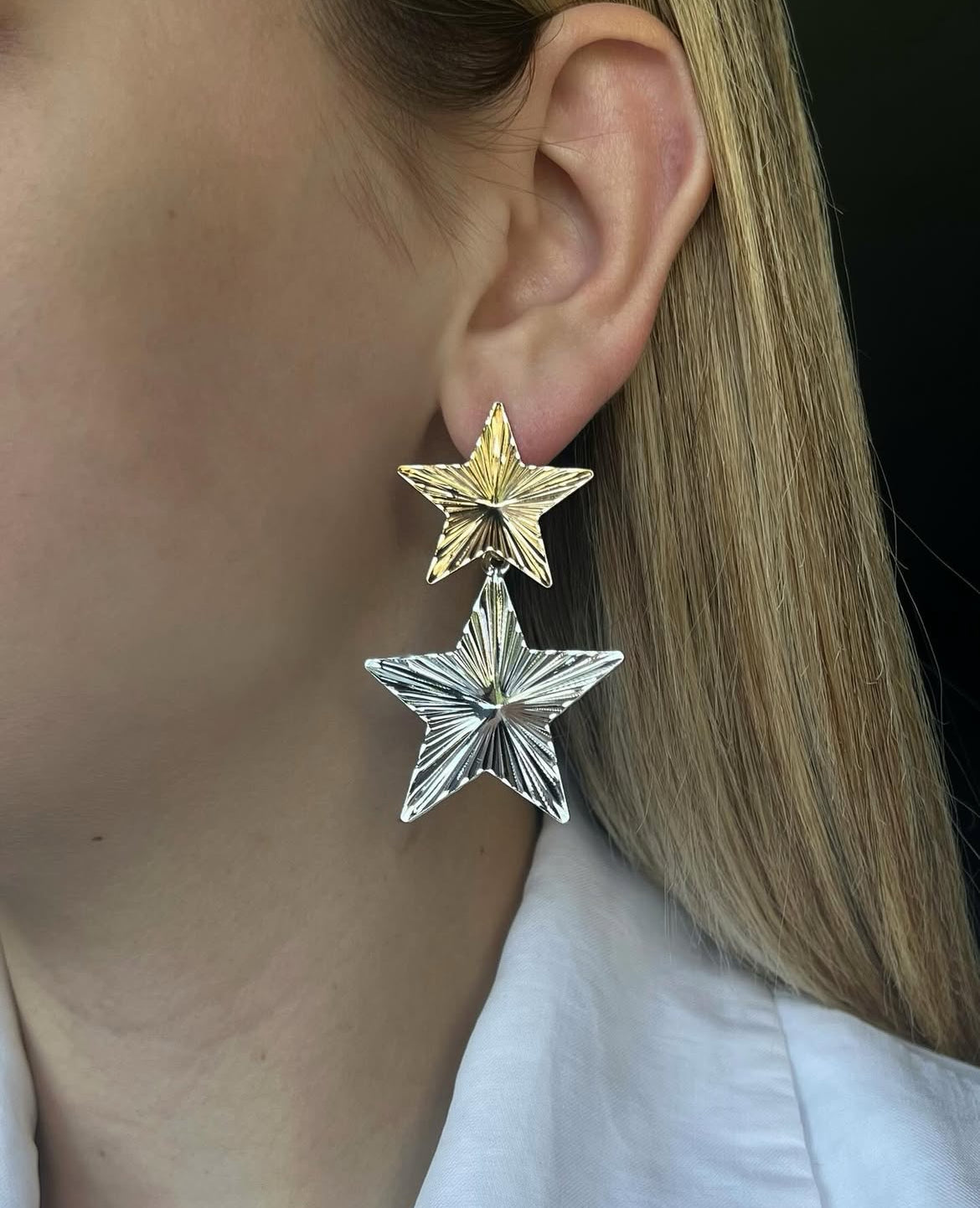 Twin star earrings
