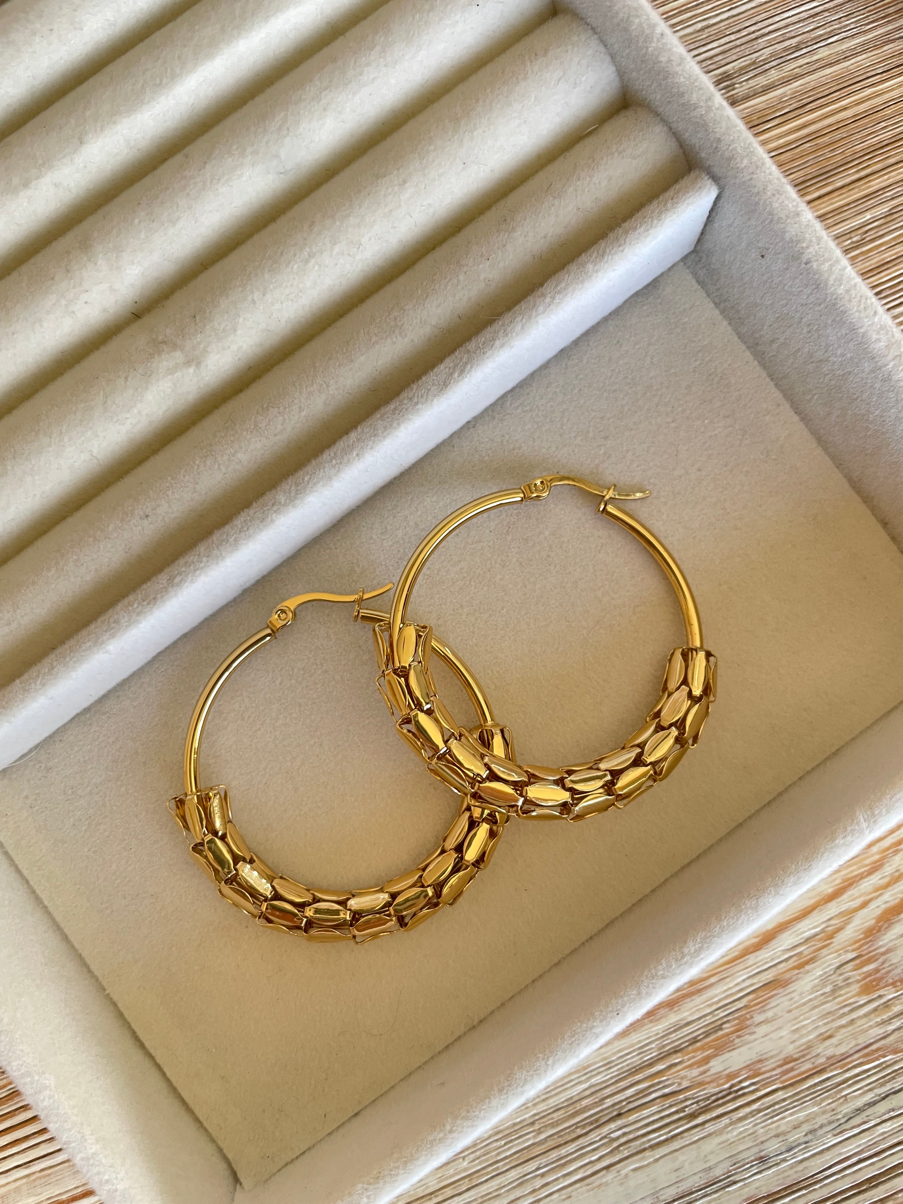Serpenti gold hoops