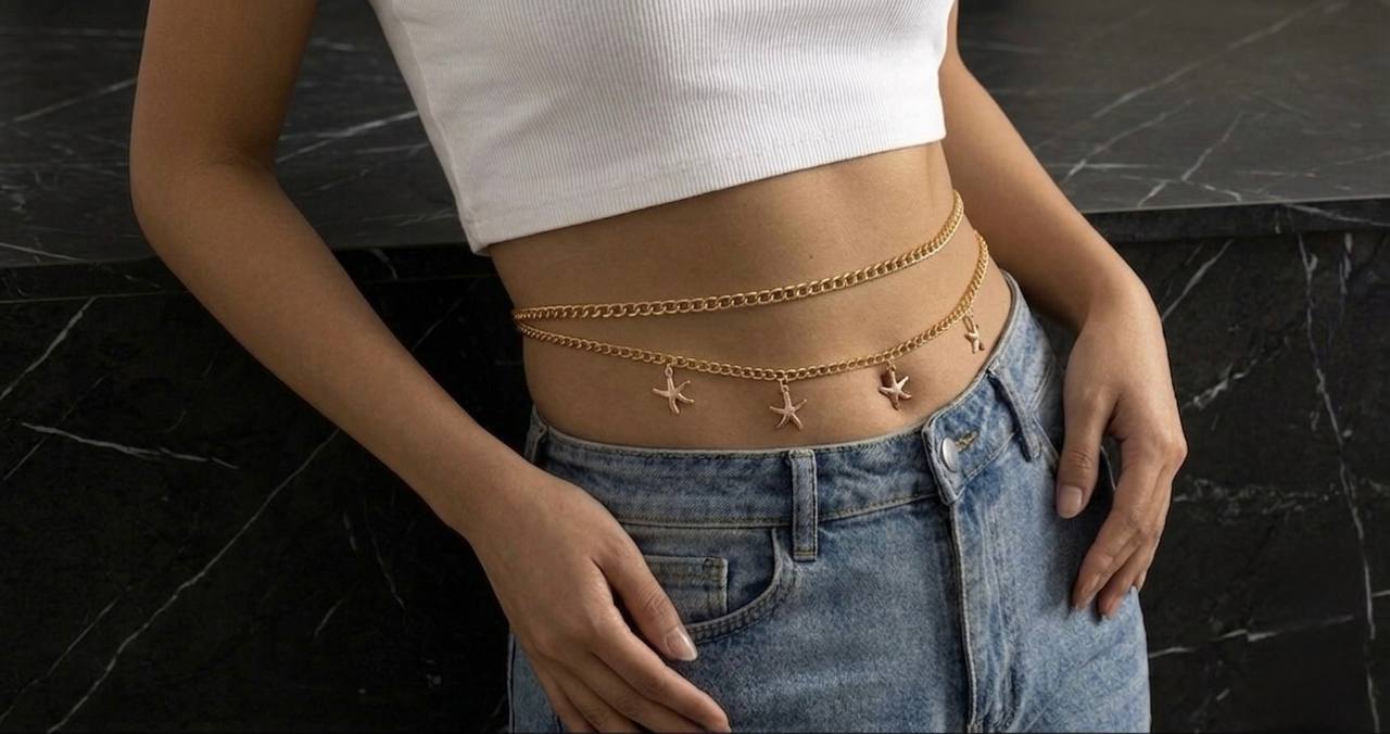 Summer belly chain
