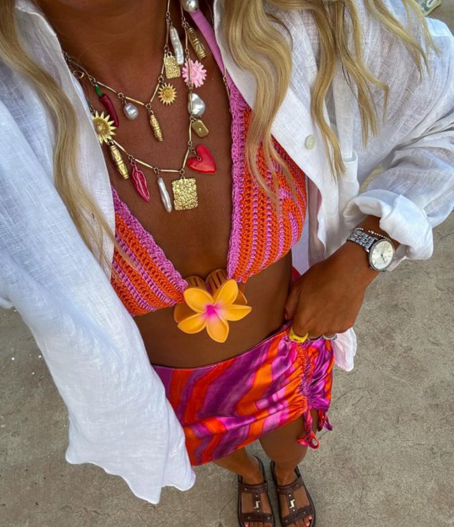 Layered charms necklace