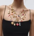 Layered charms necklace